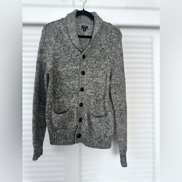 J. Crew | Donegal Wool Alpaca Shawl Cardigan Button Down Grandpa Sweater Size S - Picture 2 of 16